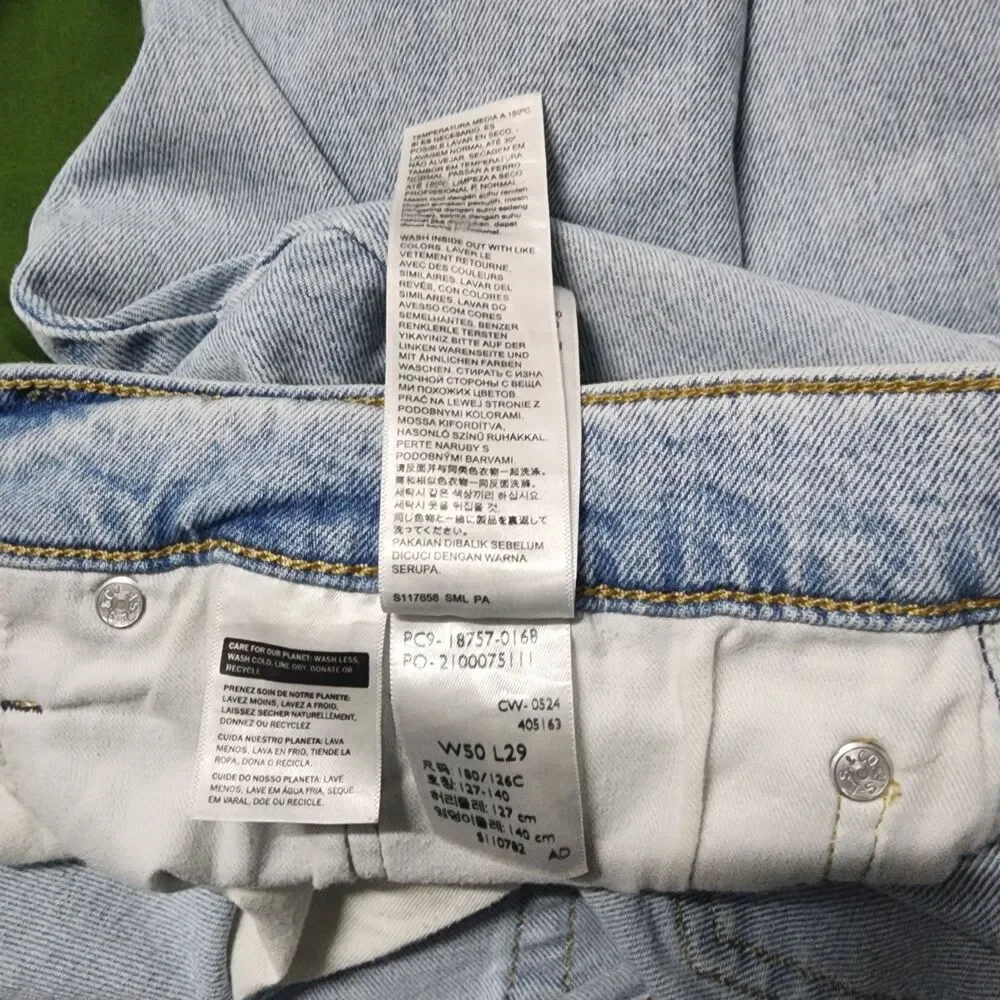 Levi's 541 Straight Leg Light Wash Men's Blue Jeans Size 50x29